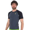 мужская футболка Karpos Lavaredo Jersey серо-чёрная